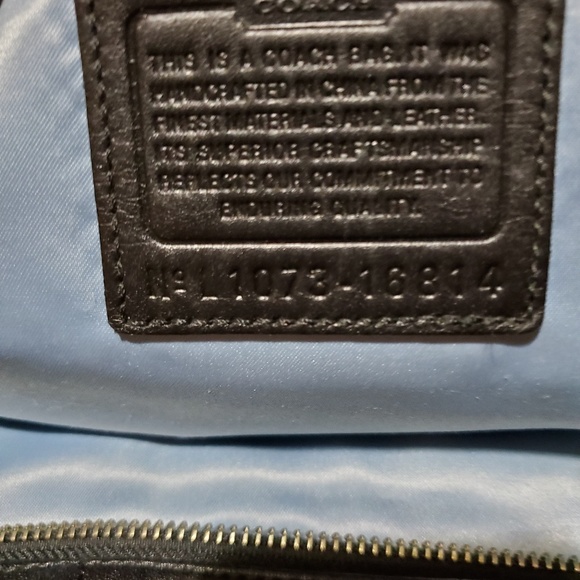 Black Leather Coach Satchel Handbag - Picture 5 of 8